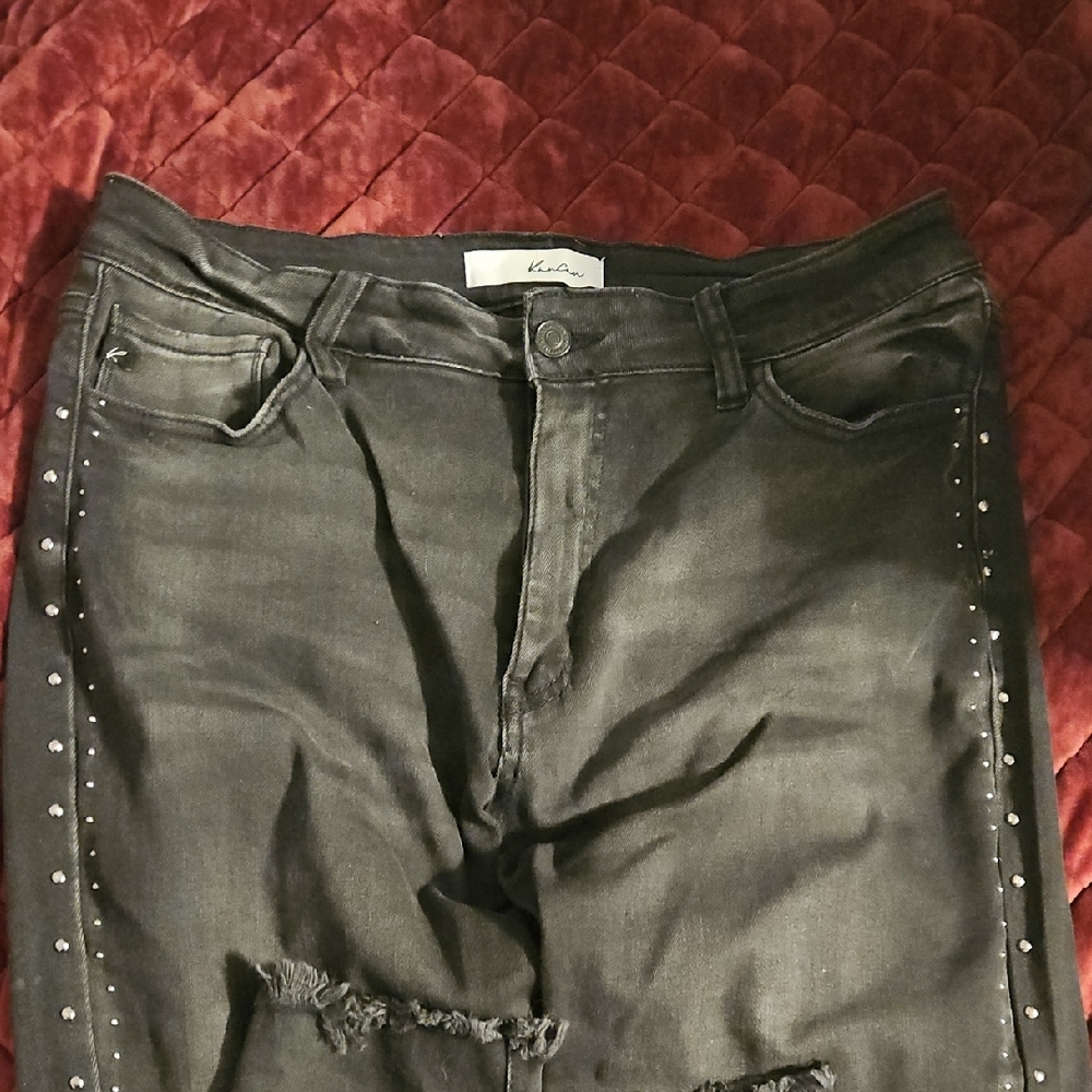 Black Studded Women's Jeans